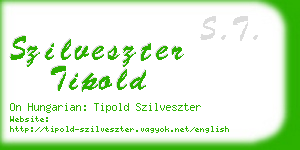 szilveszter tipold business card